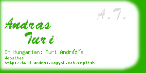 andras turi business card